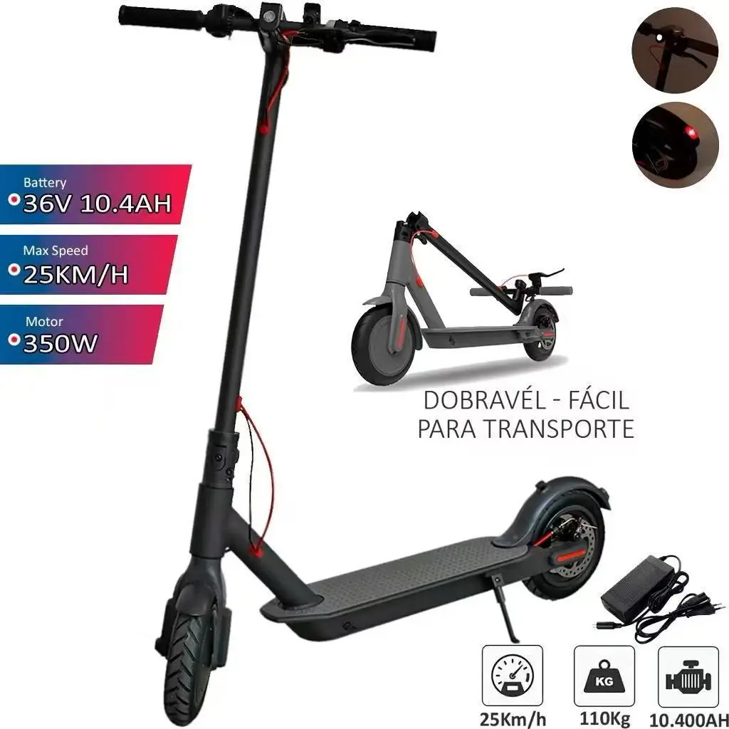 Patinete Elétrico 36V 10.4AH 25KM/H 350W